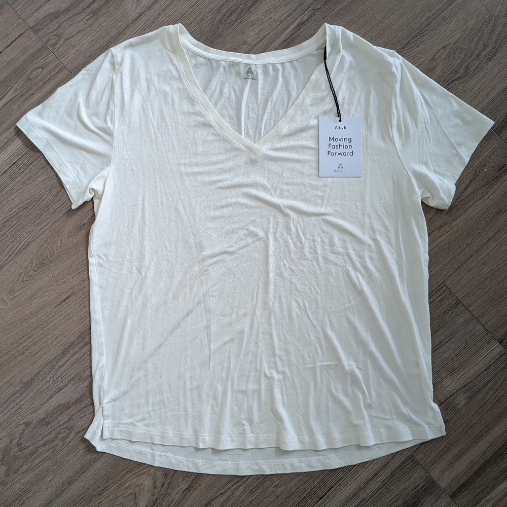 NWT Able V-neck Tee